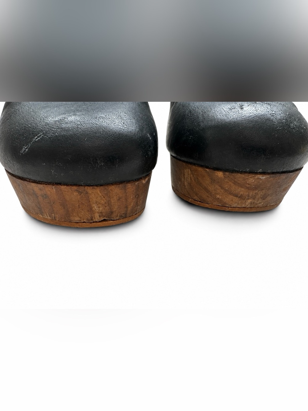 Free People Amber Orchard Clog Boots Black Leather EU 38 US 8 Made in Spain - Picture 14 of 16